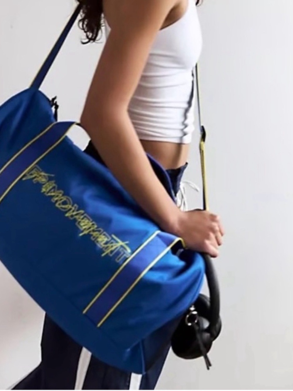 FP Movement by Free People Royal Blue Duffel with Yellow Trim